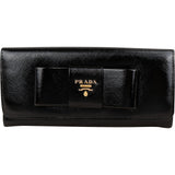 Prada Vernis Saffiano Leather Bow Wallet