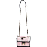 Chanel Tweed & Braided Leather Single Flap Crossbody Bag