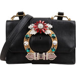 Miu Miu Madras Crystal Leather Crossbody Bag - vintageandkickz