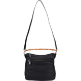 Gucci Nylon Bamboo Handle Shoulder Bag