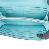 Hermès Bleu Atoll Swift Leather Kelly Ghillies Wallet