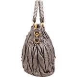 Miu Miu Matelassé Vitello Lux Leather Coffer Hobo Handbag