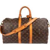 Louis Vuitton Monogram Canvas Keepall 50 Bandoulière Travel Bag
