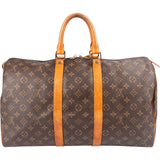 Louis Vuitton Monogram Canvas Keepall 45 Travel Bag