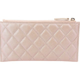 Chanel Quilted Caviar Leather CC Long Card Holder Zipped Wallet