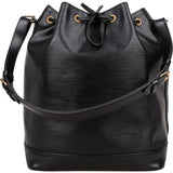 Louis Vuitton Noir Epi Leather Sac Noé Grande Shoulder Bag