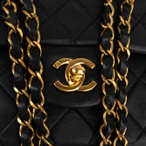 Chanel Quilted Lambskin 24K Gold Medium Double Flap Shoulder Bag