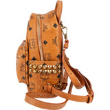 MCM Monogram Visetos Side Studs Stark Bebe Boo Mini Backpack