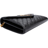 Yves Saint Laurent Grain De Poudre Leather Cassandre Envelope Wallet On Chain Crossbody Bag