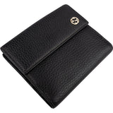 Gucci Grained Leather Interlocking GG Wallet