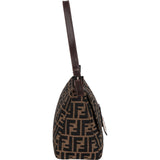 Fendi Monogram Zucca Canvas Mamma Baguette Shoulder Bag