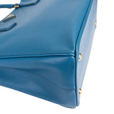 Prada Blue Saffiano Leather Galleria Handbag