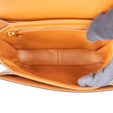 Celine Cotton & Calfskin Small Teen Triomphe Crossbody Bag