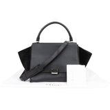Celine Grained Suede Leather Trapeze Handbag