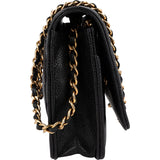 Chanel Quilted Caviar Leather Wallet On Chain Crossbody Bag