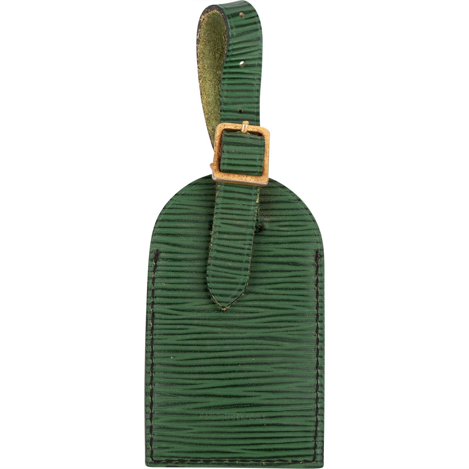 [🔄️B10 / F24] Louis Vuitton Green Epi Leather Luggage Tag - vintageandkickz