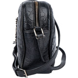 Saint Laurent Croc-Embossed Leather Lou Camera Crossbody Bag