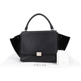 Céline Grained Calfskin Suede Trapeze Handbag