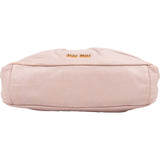 Miu Miu Pink Nappa Leather Gathered Crossbody Bag