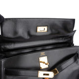 Hermès Box Calfskin Kelly 32 Retourne Handbag - vintageandkickz