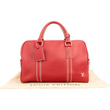 Louis Vuitton Red Tobago Leather Carryall M95140 Weekender Travel Bag