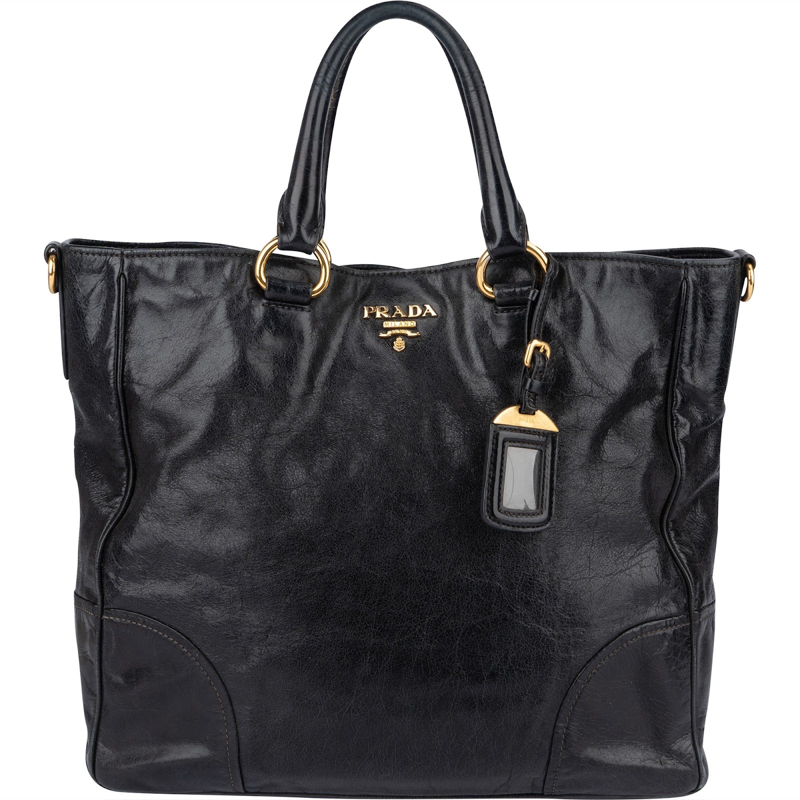 [🔄️B24 / F30] Prada Vitello Shine Tote Handbag - vintageandkickz