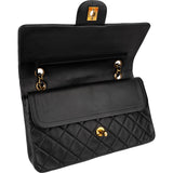 Chanel Quilted Lambskin 24K Gold Medium Double Flap Shoulder Bag