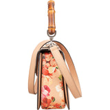 Gucci Beige Leather Daily Floral Bamboo 1967 Top Handle Handbag
