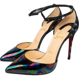 Christian Louboutin Multicolor Iridescent Patent Leather Ankle Strap Pumps (35,5)