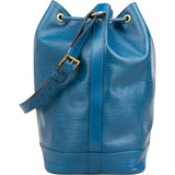 Louis Vuitton Blue Epi Leather Sac Noé Grande Shoulder Bag