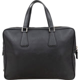 Prada Black Saffiano Leather Triangle Business Handbag