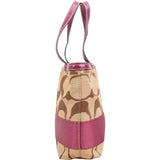 Coach Monogram Signature Stripe Tote Handbag