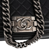 Chanel Quilted Lambskin Medium Boy Single Flap Crossbody Bag
