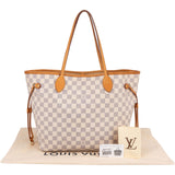Louis Vuitton Monogram Damier Azur Canvas Neverfull MM Shoulder Bag