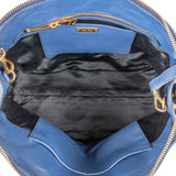 Miu Miu Blue Quilted Matelassé Nappa Leather Handbag
