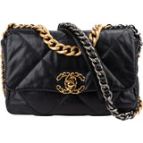 Chanel 19 Quilted Lambskin Medium Single Flap Crossbody Bag