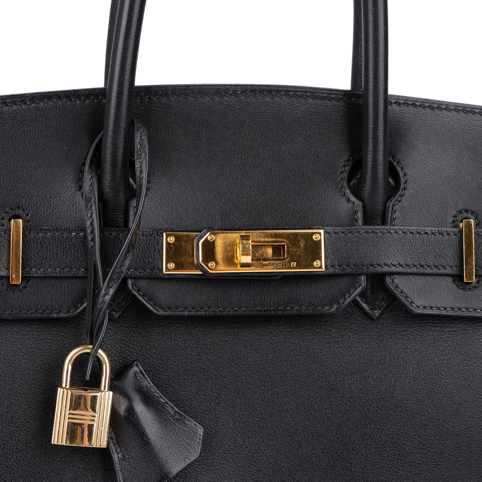 Hermès Noir Swift Leather Birkin 30 Handbag - vintageandkickz