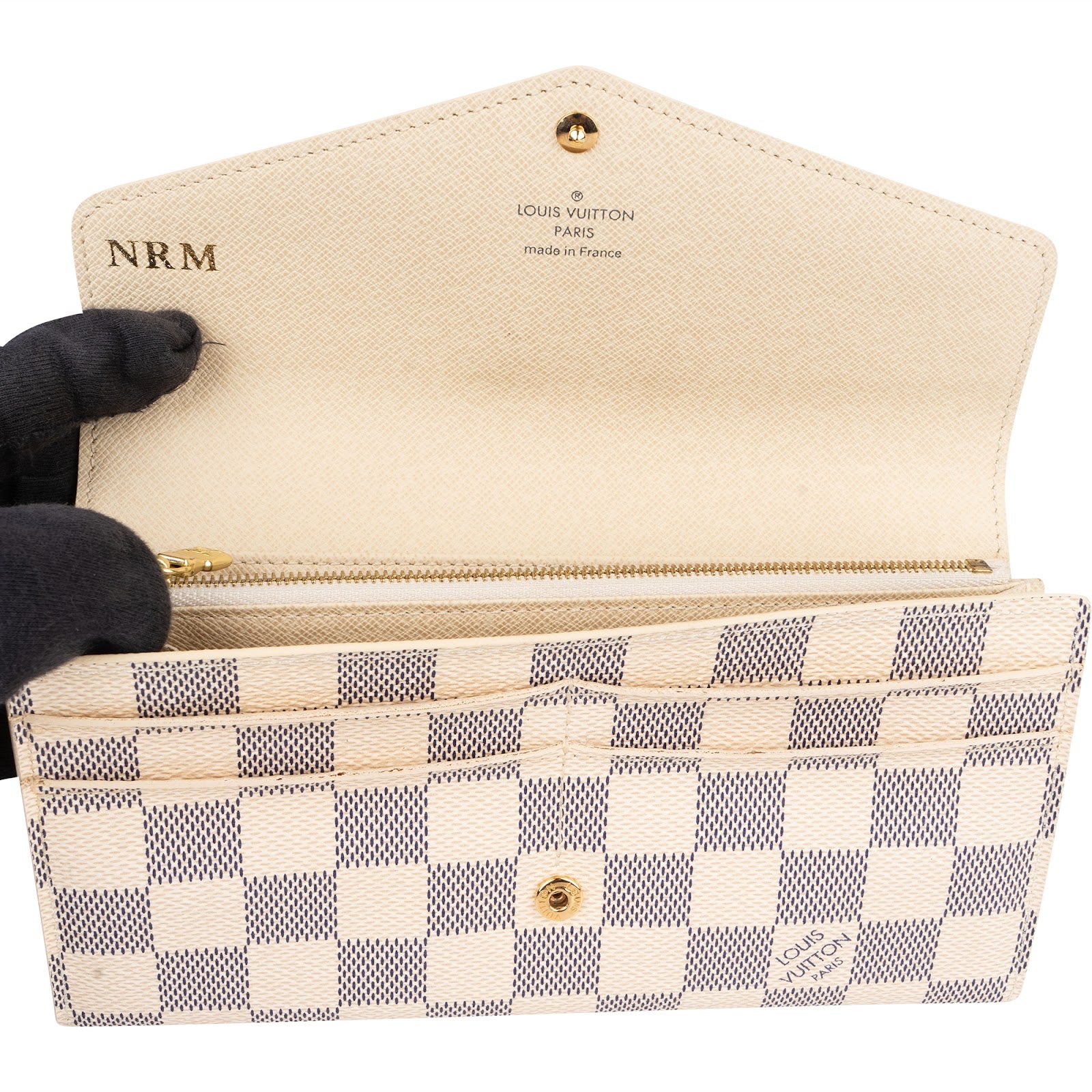 Louis Vuitton Monogram Damier Azur Sarah Wallet - vintageandkickz