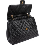 Chanel Quilted Lambskin CC Single Flap Crossbody Bag