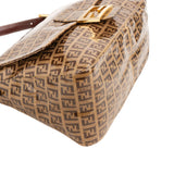 Fendi Coated Monogram FF Zucca Canvas Mamma Baguette Shoulder Bag