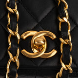 Chanel Quilted Lambskin 24K Gold Turnlock Single Flap Crossbody Bag - vintageandkickz