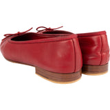 Chanel Red Leather CC Ballet Flats (35)