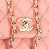 Chanel Quilted Caviar Leather Small Coco Top Handle Shoulder Handbag