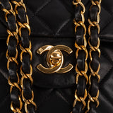Chanel Quilted Lambskin 24K Gold Medium Double Flap Shoulder Bag