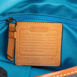 Coach Monogram Signature Stripe Saddle Crossbody Bag