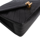 Chanel Chevron Lambskin Single Flap Crossbody Bag