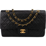Chanel Quilted Lambskin 24K Gold Medium Double Flap Shoulder Bag