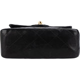 Chanel Quilted Lambskin Mini Rectangular 24K Gold Single Flap Crossbody Bag