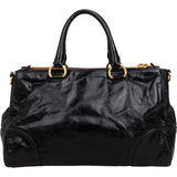 Prada Vitello Shine Leather Bauletto Handbag