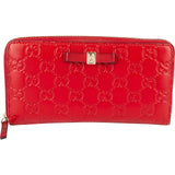 Gucci Microguccissima Leather Bow Zip Around Wallet